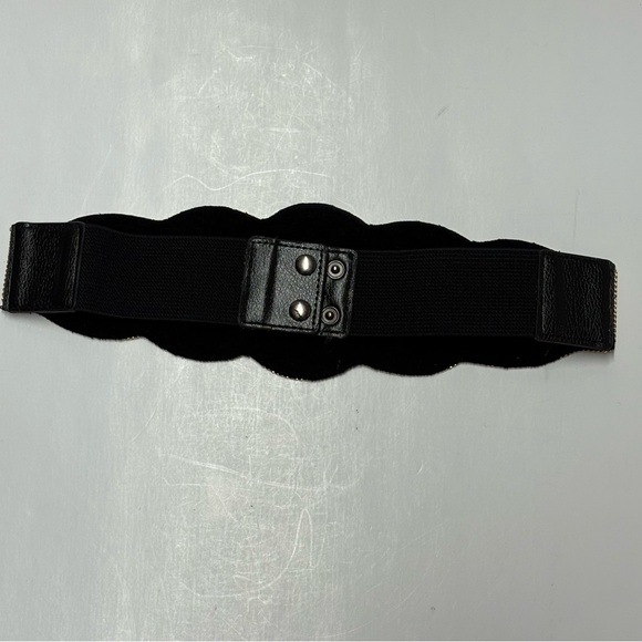 Vintage Beaded Wide Elastic Stretchy Belt Sz S - Picture 6 of 6